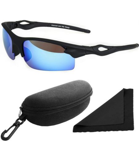 Brýle sluneční Polarized 174 - obroučky černé / skla modrá zrcadlová / polarizační skla / pouzdro a utěrka | Filson Store