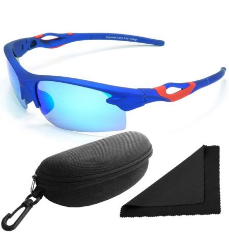 Brýle sluneční Polarized 174 - obroučky modré / skla modrá zrcadlová / polarizační skla / pouzdro a utěrka | Filson Store