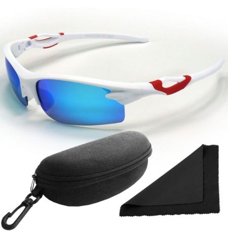 Brýle sluneční Polarized 174 - obroučky bílé / skla modrá zrcadlová / polarizační skla / pouzdro a utěrka | Filson Store