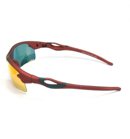 Brýle sluneční Polarized 174 - obroučky červené / skla červeno-zlatá zrcadlová / polarizační skla / pouzdro a utěrka | Filson...
