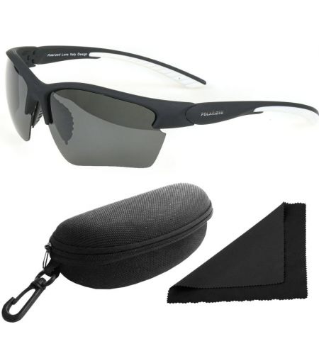 Brýle sluneční Polarized 251 - obroučky černé-bílé / skla tmavá / polarizační skla / pouzdro a utěrka | Filson Store