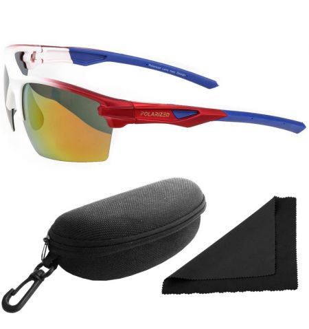 Brýle sluneční Polarized 255 - obroučky bílé / skla červeno-zlatá zrcadlová / polarizační skla / pouzdro a utěrka | Filson Store