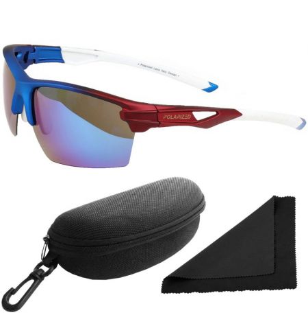 Brýle sluneční Polarized 255 - obroučky modré / skla modrá zrcadlová / polarizační skla / pouzdro a utěrka | Filson Store