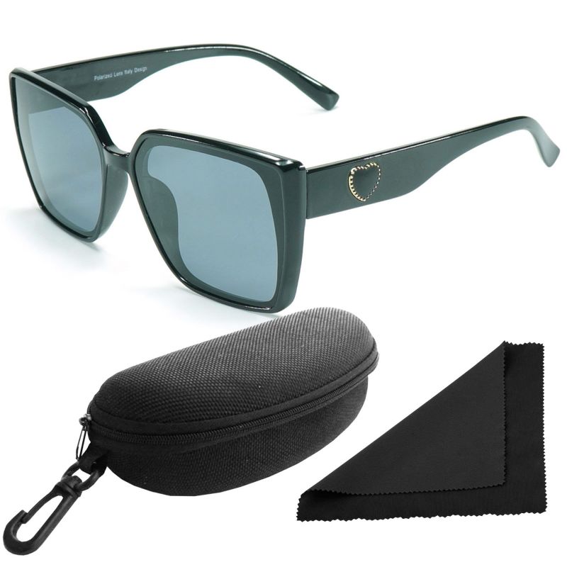 Brýle sluneční Polarized 268 - obroučky černé / skla tmavá / polarizační skla / pouzdro a utěrka