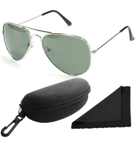 Brýle sluneční Polarized 3025 - obroučky stříbrné / skla tmavá / polarizační skla / pouzdro a utěrka | Filson Store