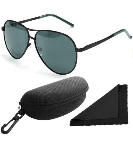 Brýle sluneční Polarized 290038 - obroučky černé / skla tmavá / polarizační skla / pouzdro a utěrka | Filson Store