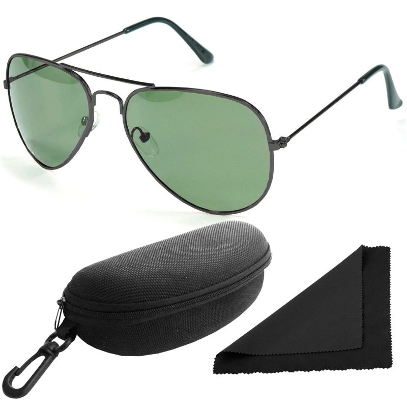 Brýle sluneční Polarized 9003 - obroučky černé / skla tmavá / polarizační skla / pouzdro a utěrka