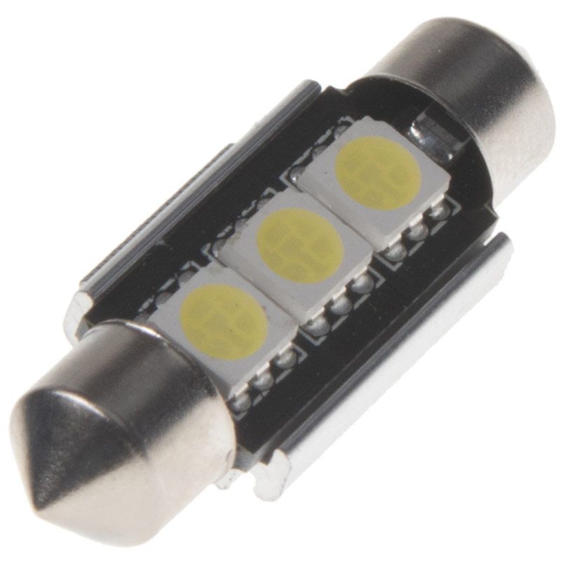 Žárovka LED diodová 12V / sufit 36mm / bílá / 3x 3SMD LED