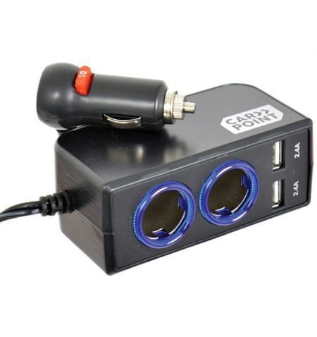 Rozdvojka do zásuvky zapalovače / 2x USB 2x2.4A / prodlužovací kabel 1m / 12V/24V 10A | Filson Store