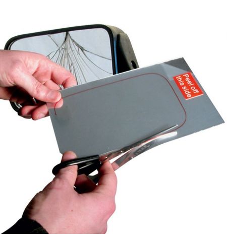 Fólie zrcadlová samolepící vnější na rychlou opravu zrcátka 12.5x20cm | Filson Store