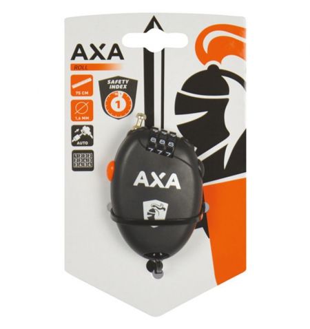 Zámek na jízdní kolo / elektrokolo kapesní kabelový Axa 75cm x 1.6mm - na číselný kód | Filson Store