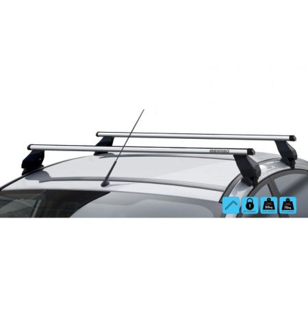 Střešní nosič / příčníky Menabo Tema - Seat Mii 3-dv (2012-) - rovná střecha / aluminium / bez zámků | Filson Store