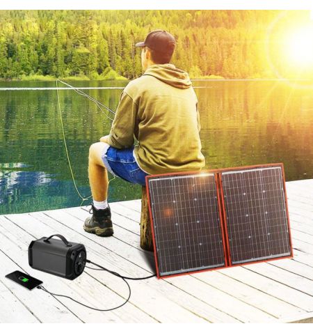 Solární panel rozkládací přenosný s PWM regulátorem 110W 12V/24V 106x73cm - do auta / na kempování | Filson Store