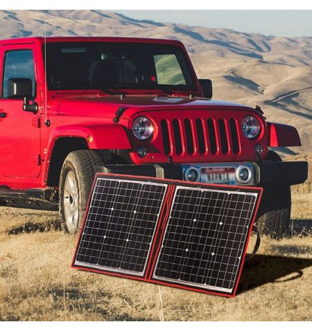 Solární panel rozkládací přenosný s PWM regulátorem 110W 12V/24V 106x73cm - do auta / na kempování | Filson Store