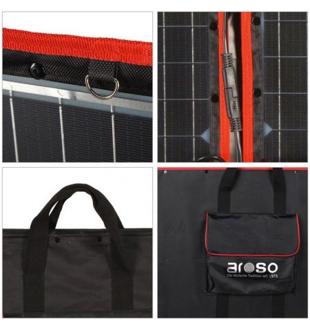 Solární panel rozkládací přenosný s PWM regulátorem 110W 12V/24V 106x73cm - do auta / na kempování | Filson Store
