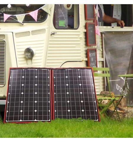 Solární panel rozkládací přenosný s PWM regulátorem 110W 12V/24V 106x73cm - do auta / na kempování | Filson Store