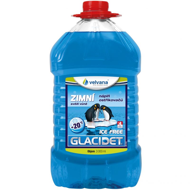 Zimní směs do ostřikovačů Glacidet Ice Free -20°C - 3l PET láhev