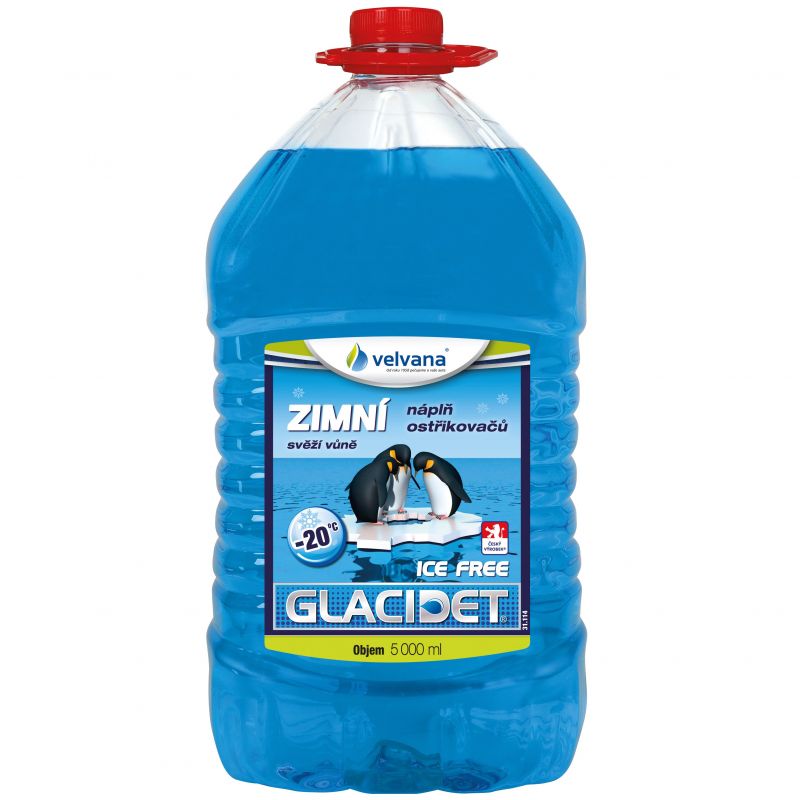 Zimní směs do ostřikovačů Glacidet Ice Free -20°C - 5l PET láhev