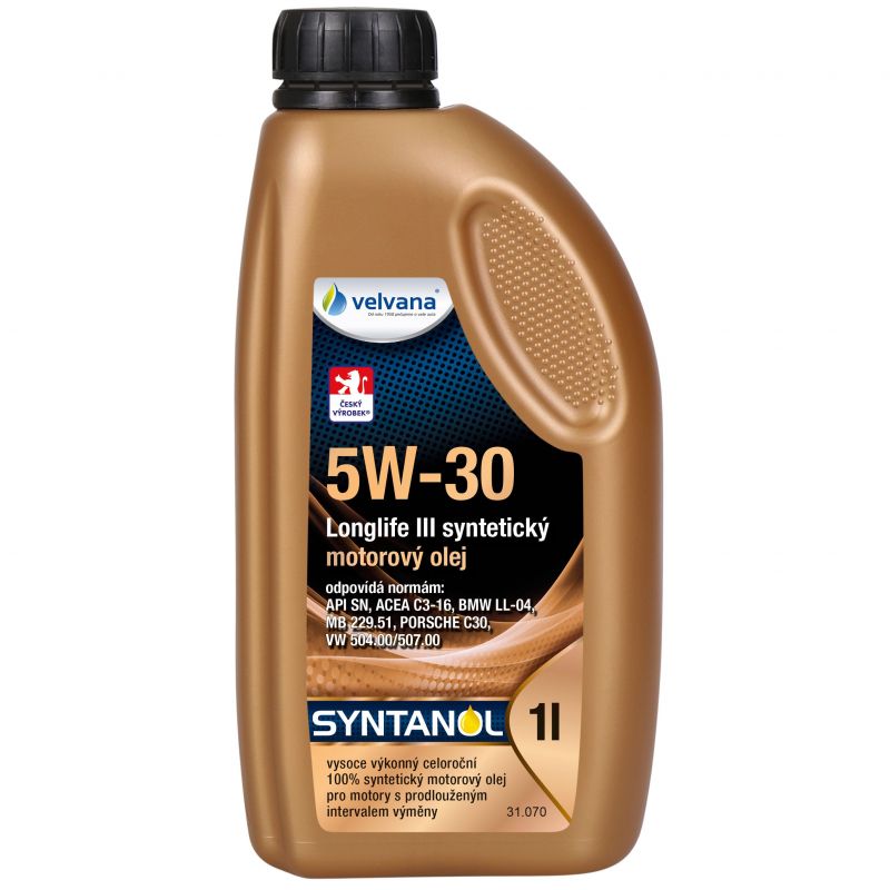 Syntetický motorový olej Syntanol 5W-30 Longlife III 1l