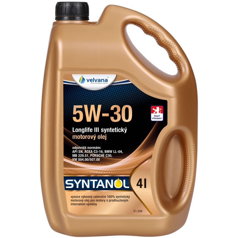 Syntetický motorový olej Syntanol 5W-30 Longlife III 4l