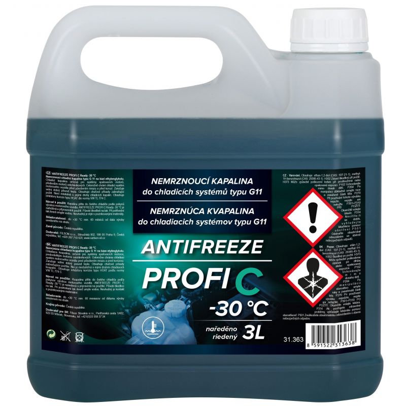 Chladící kapalina Antifreeze Profi C - 3l Readymix -30°C