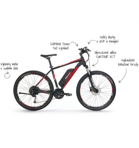 Horské elektrokolo MTB Fischer EM 1726 - motor Bafang 45Nm v zadním kole / baterie 48V 422Wh / odpružená vidlice | Filson Store