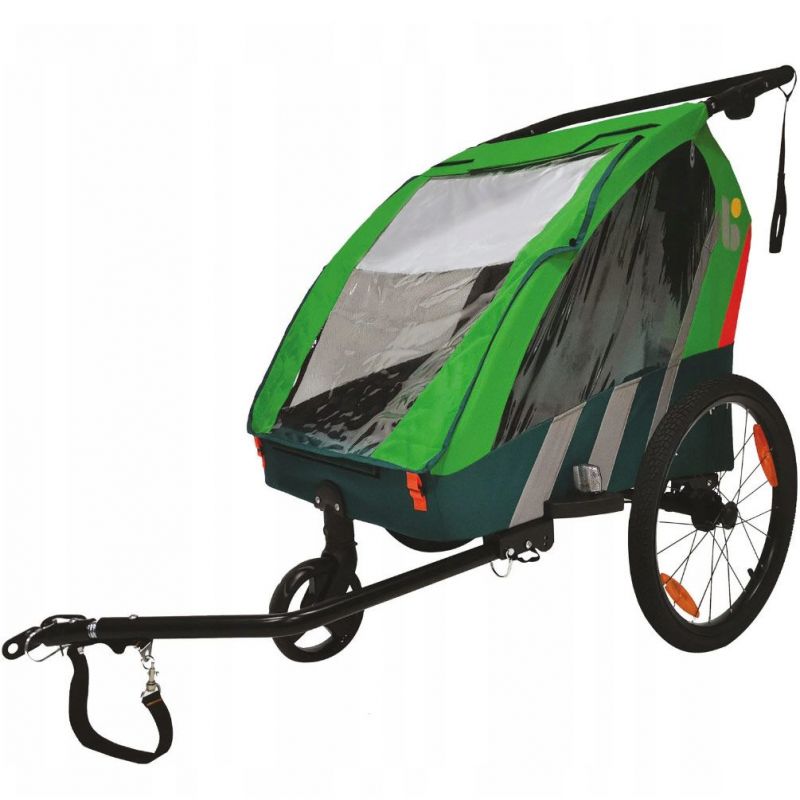 Přívěs / vozík za jízdní kolo Bellelli Trailblazer pro 1/2 děti - světle zelený