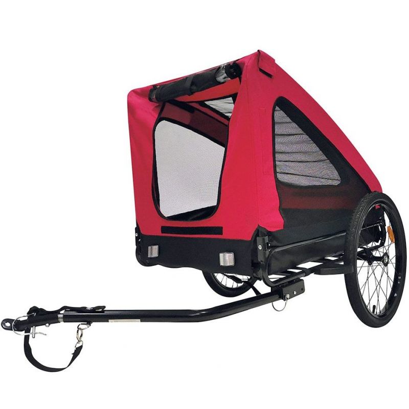 Přívěs / vozík za jízdní kolo Bellelli Pet Trailer pro psy / zvířata - nosnost 40kg / červený