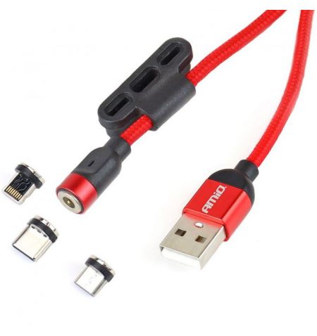 Nabíjecí kabel mobilního telefonu USB-C / microUSB / Lightning - délka 1m / magnetický / proud 2.4A | Filson Store