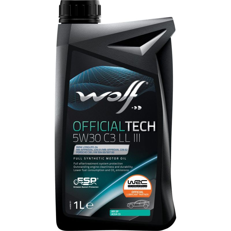 Syntetický motorový olej Wolf Officialtech 5W-30 C3 LongLife III 1l