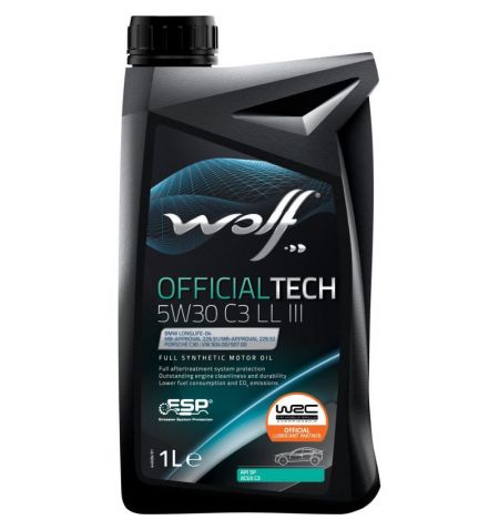Syntetický motorový olej Wolf Officialtech 5W-30 C3 LongLife III 1l | Filson Store