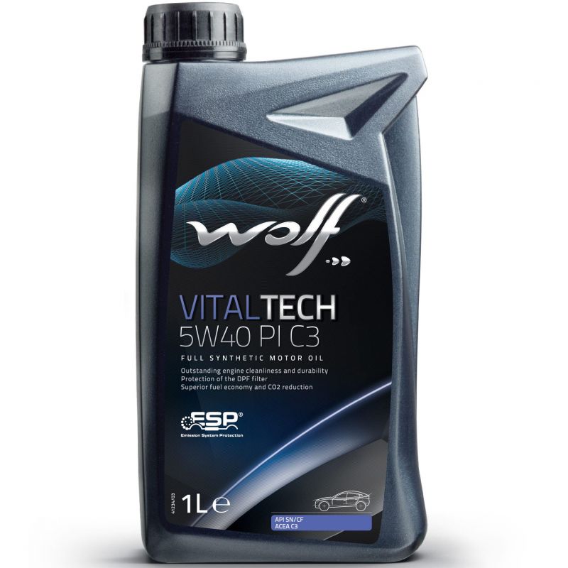Syntetický motorový olej Wolf Vitaltech 5W-40 PI C3 1l