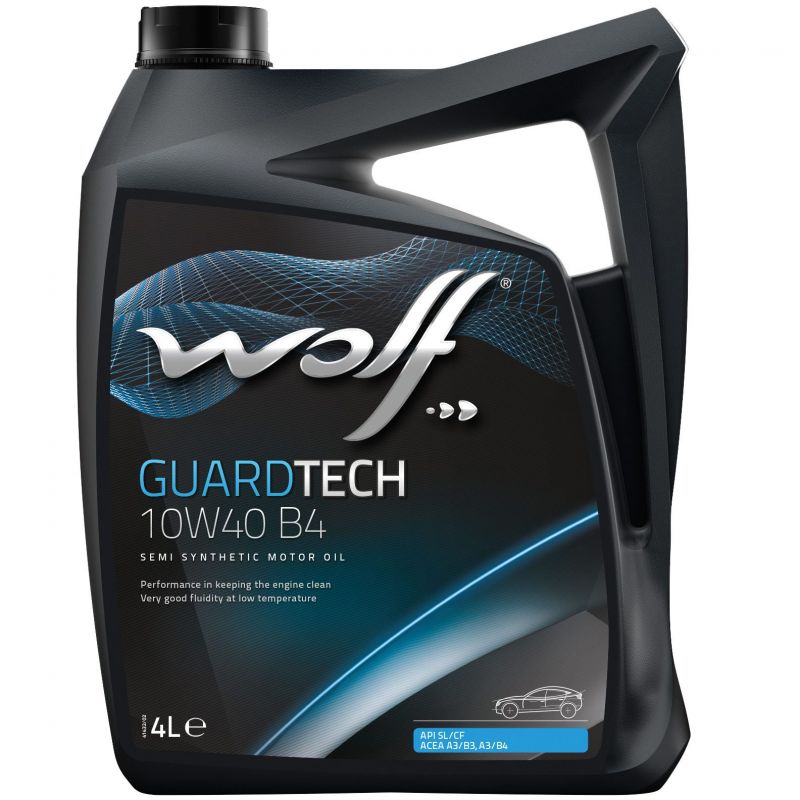 Polosyntetický motorový olej Wolf Guardtech 10W-40 B4 4l