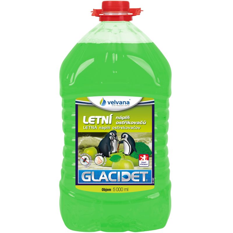 Letní směs do ostřikovačů Glacidet 5l PET láhev - parfém jablko