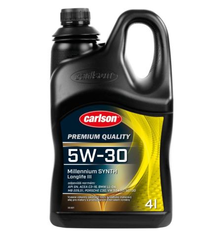 Syntetický motorový olej Carlson Premium 5W-30 Millenium Synth Longlife III 4l | Filson Store