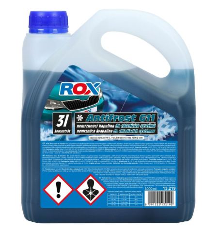 Chladící kapalina G11 Rox Antifrost 3l - koncentrát pro další ředění | Filson Store