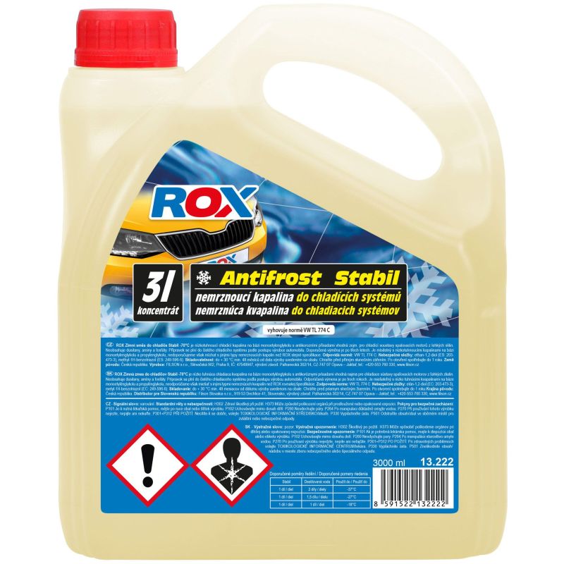 Chladící kapalina Rox Antifrost Stabil 3l - koncentrát pro další ředění