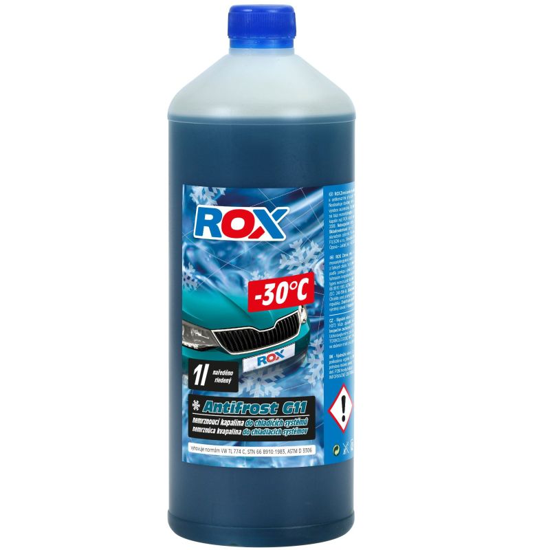 Chladící kapalina G11 Rox Antifrost Readymix -30°C 1l