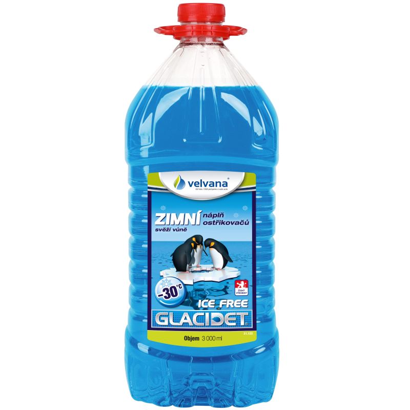 Zimní směs do ostřikovačů Glacidet Ice Free -30°C - 3l PET láhev