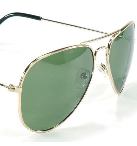 Brýle sluneční Polarized 3025 - obroučky zlaté / skla zelená tmavá / polarizační skla / pouzdro a utěrka | Filson Store