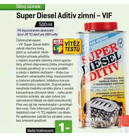 Diesel aditiv VIF Super do nafty zimní 500ml | Filson Store