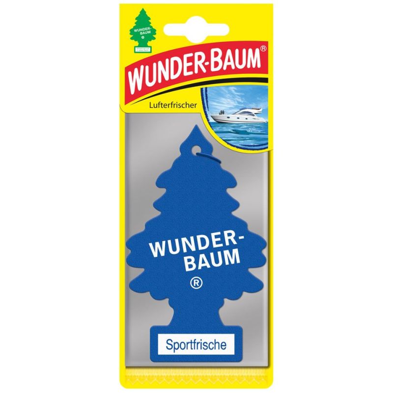 Levně Osvěžovač vzduchu / vůně / stromeček do auta - Wunder-Baum Sportfrishe / sportovní svěžest