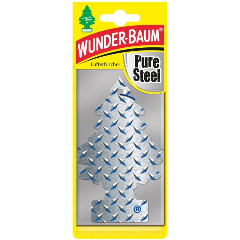 Osvěžovač vzduchu / vůně / stromeček do auta - Wunder-Baum Pure Steel / čistá ocel