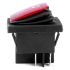 Vypínač / spínač kolébkový obdélníkový s červeným podsvícením 12/24V 20A / prachotěsný | Filson Store
