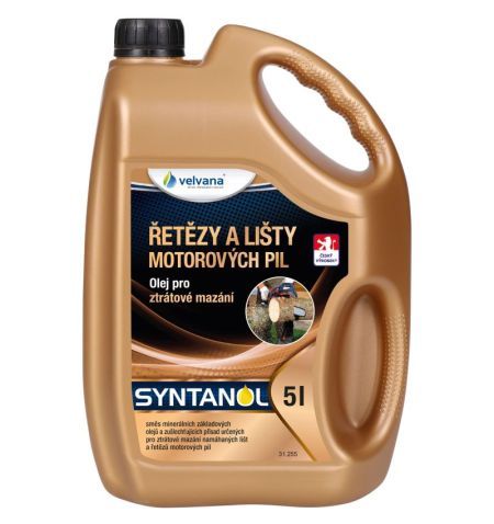 Olej pro ztrátové mazání namáhaných lišt a řetězů motorových pil Syntanol 5l | Filson Store