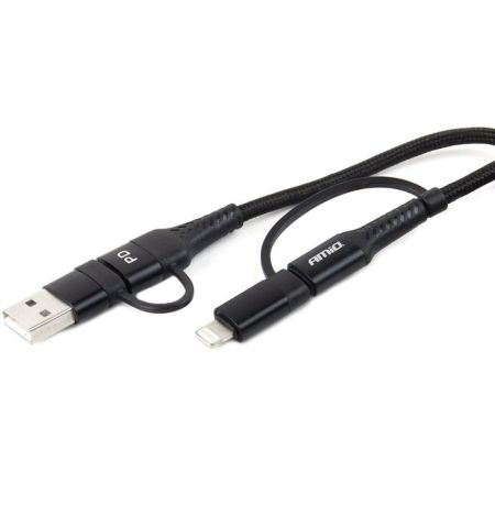 Nabíjecí kabel mobilního telefonu USB-A / USB-C na USB-C / Lightning - délka 1m | Filson Store