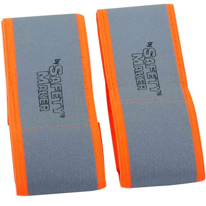Reflexní výstražné pásky 2ks - oranžové / stříbrné