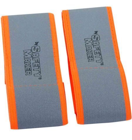 Reflexní výstražné pásky 2ks - oranžové stříbrné