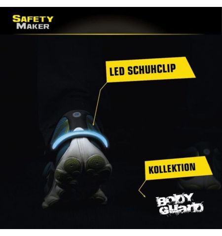 Reflexní výstražná svítílna na boty / clip LED diodový - modrý Walser - 3