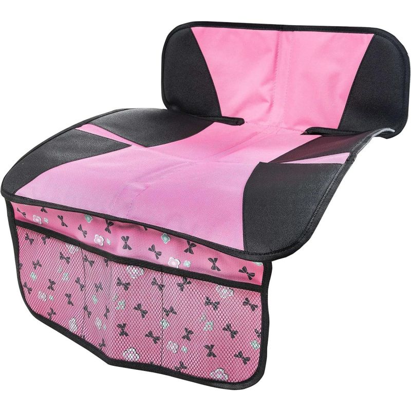 Podložka pod dětskou autosedačku na sedadlo vozidla Ballet Doll - s organizérem v přední části / růžová
